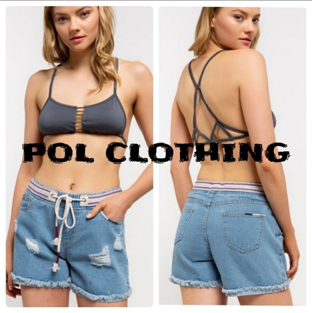 POL last 1  RELAXED FIT DENIM SHORTS